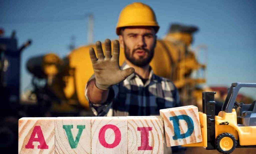 Image illustrating workplace safety measures to prevent accidents, highlighting issues with a fraudulent concrete contractor.